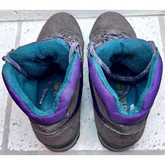 Timberland EUC Purple Brown Suede Hiking Desert Ankle Boots Size 7 - Picture 6 of 14